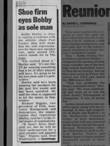 Bobby Hurley nearing ITZ deal (June 1993, NY)